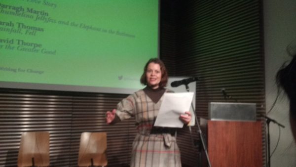 Image showing Justina Hart reading at Free Word, London on 19 January 2017